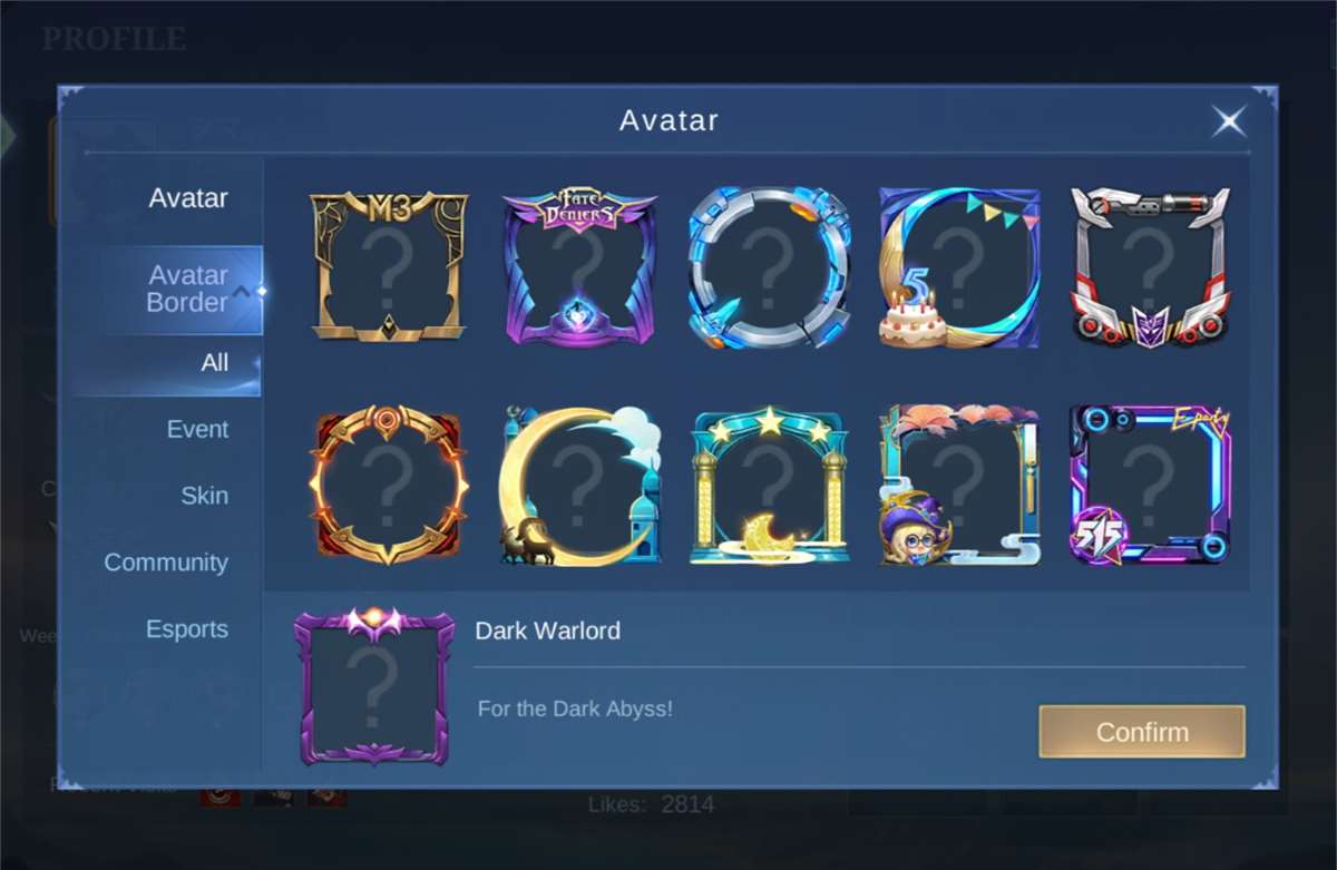 Game account sale Mobile Legends